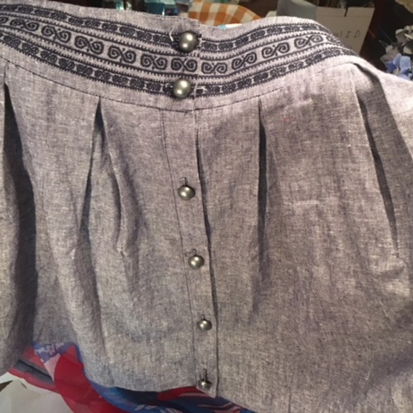 Mustard Seed Embroidered Short Skirt  Skirt New - Picture 1 of 5